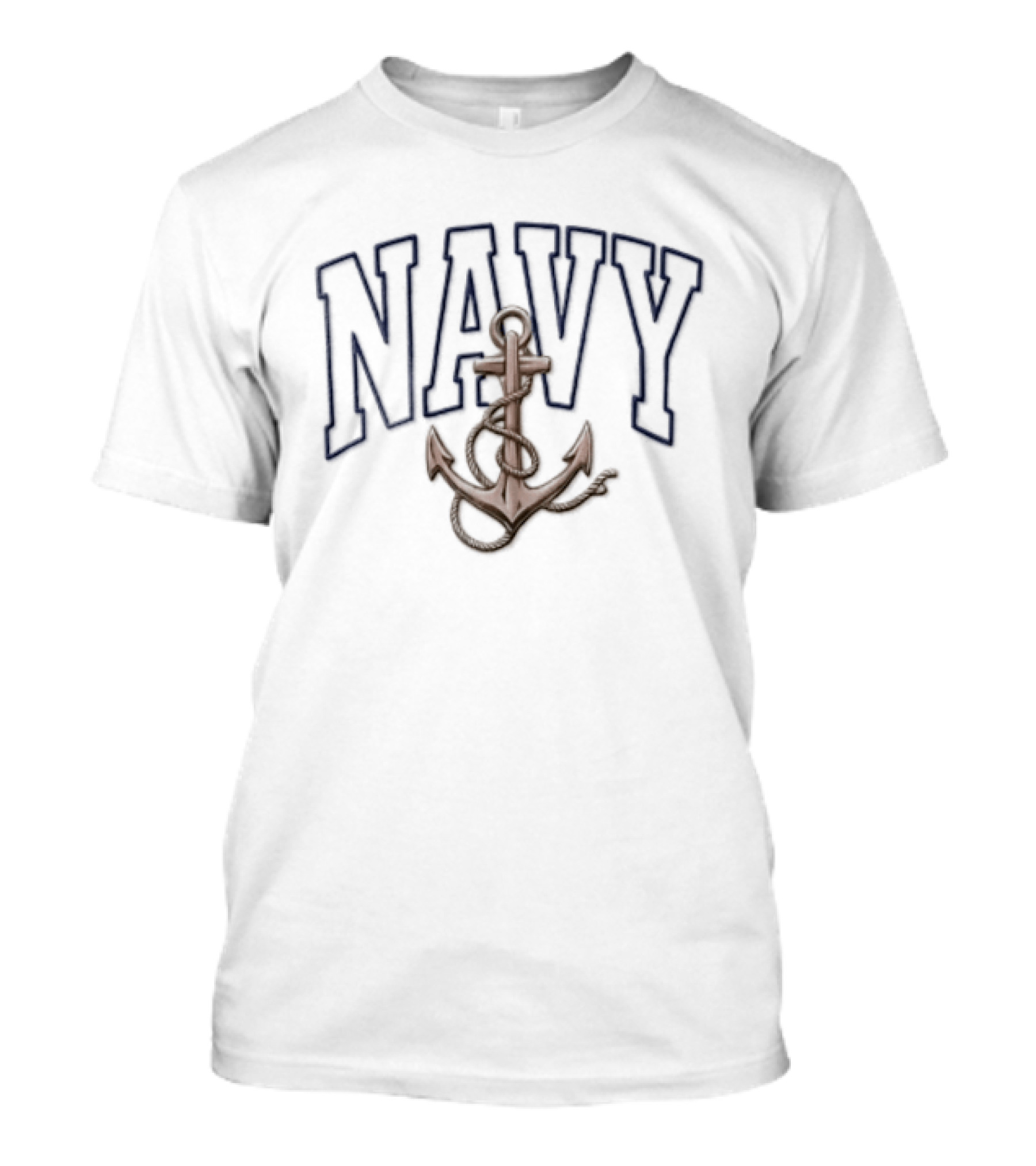 United States Navy Anchor Rope Emblem Navy T-Shirt