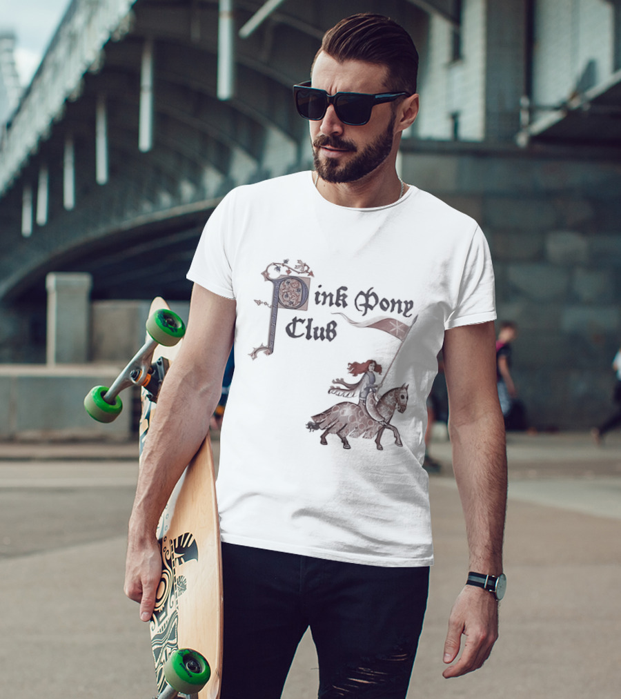 Pink Pony Club Chappell Roan Medieval Horse Rider T-Shirt