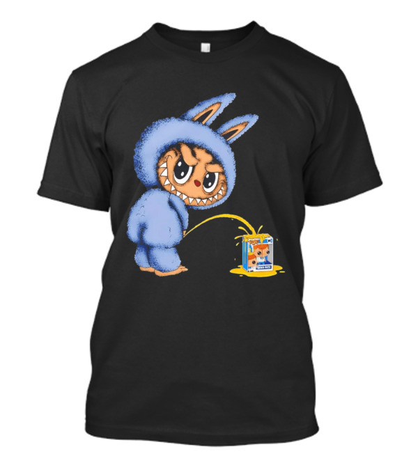Labubu Peeing On Pop Figures Juice Box Fun Concept T-Shirt