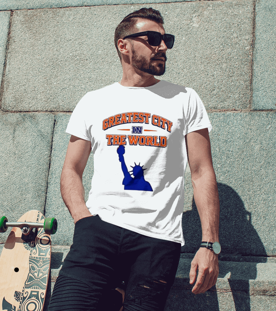 Greatest City In The World New York Knicks Statue Of Liberty T-Shirt