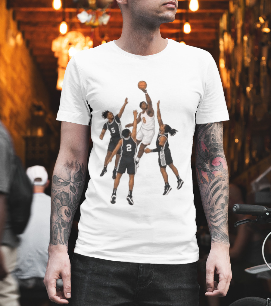 The Hand Of OG Anunoby Basketball Moment With White And Black Jersey Players T-Shirt