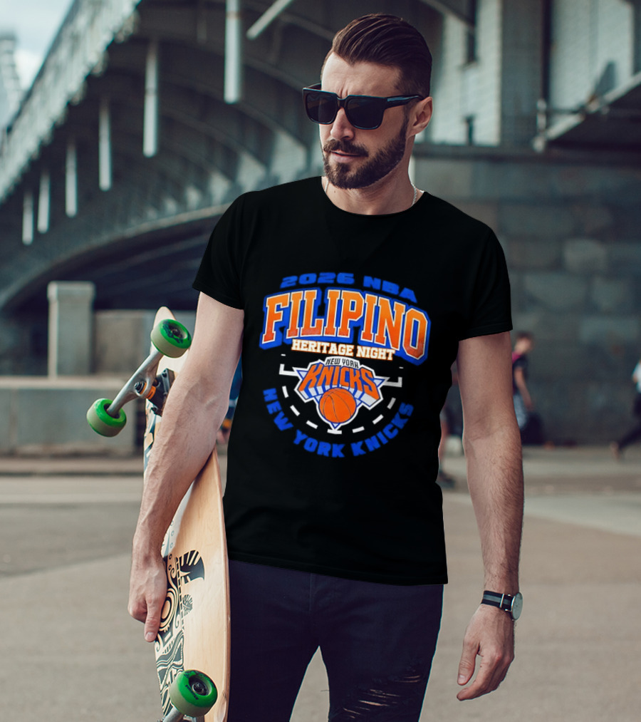 2026 NBA Filipino Heritage Night New York Knicks T-Shirt