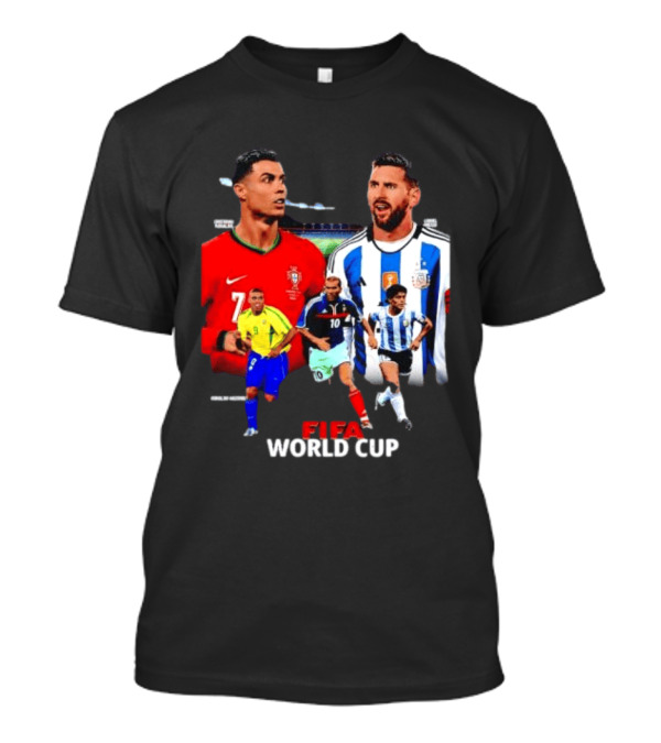 Cristiano Ronaldo Lionel Messi FIFA World Cup Ronaldo Nazario Zinedine Zidane Diego Maradona T-Shirt