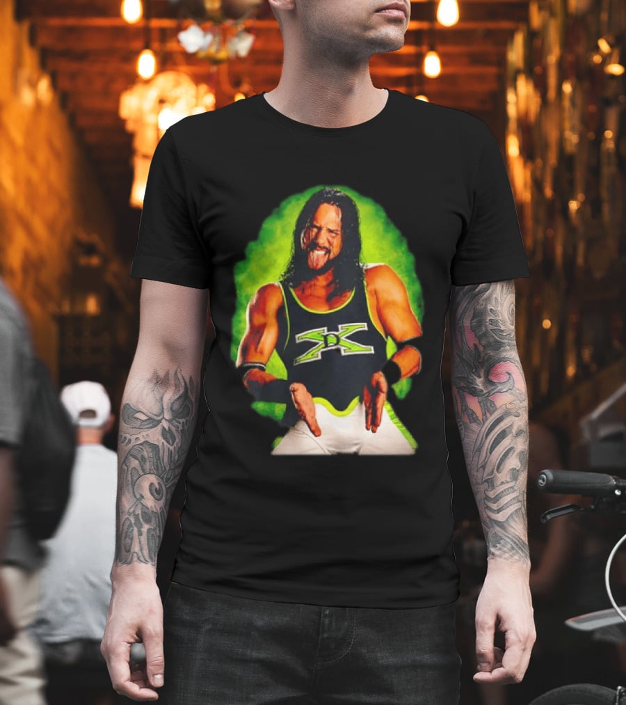 DX Seth Rollins Men's Wrestling Iconic Attitude Era Shawn X Pac D Generation X Green T-Shirt
