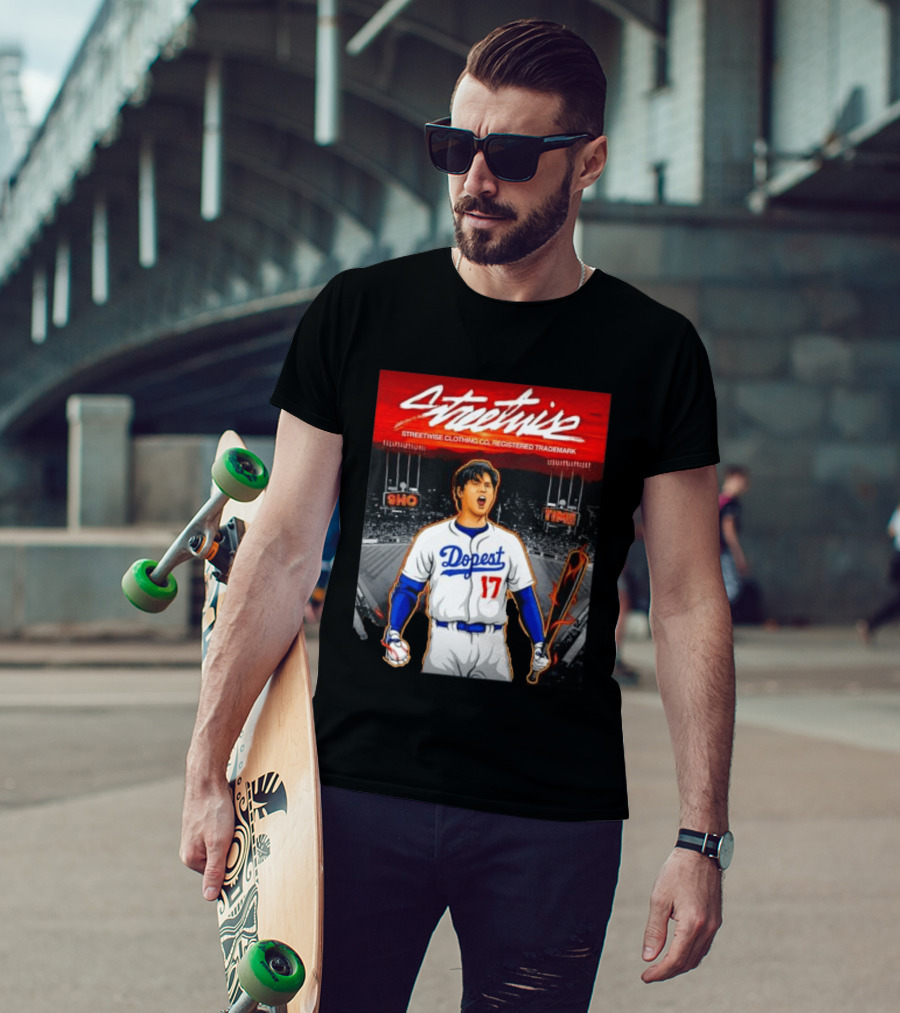 Shohei Ohtani Streetwise Dopest 17 Los Angeles Dodgers Baseball Stadium T-Shirt