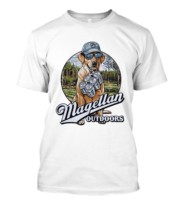 Magellan Outdoors Labrador Retriever With Six Pack In Forest Scene T-Shirt