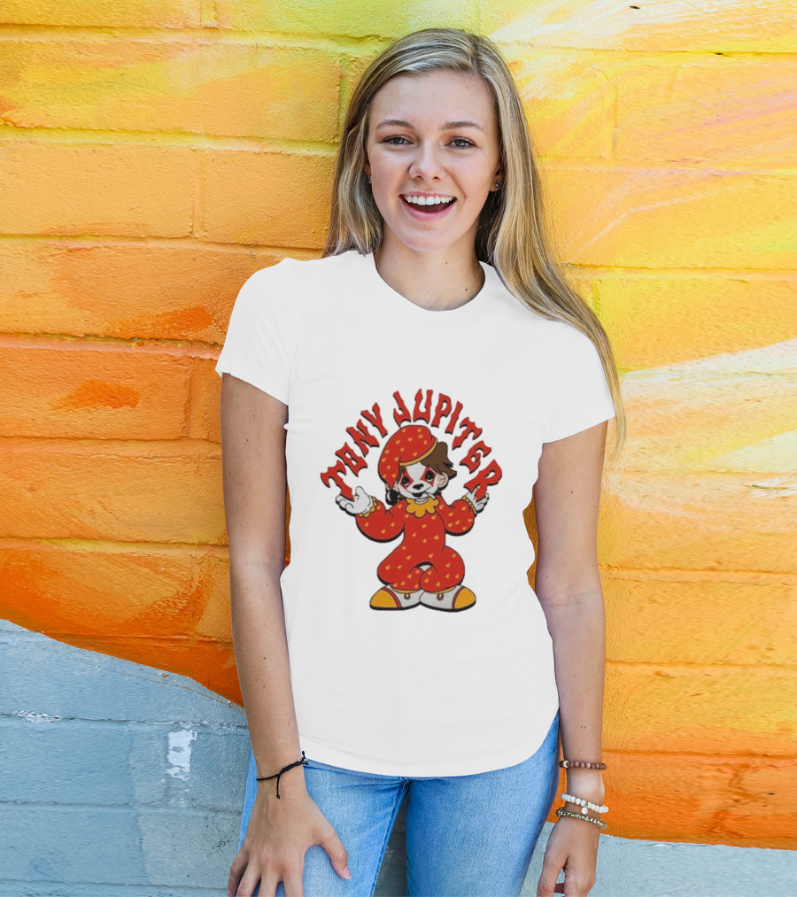 Tony Jupiter Clown Costume Red With White And Yellow T-Shirt