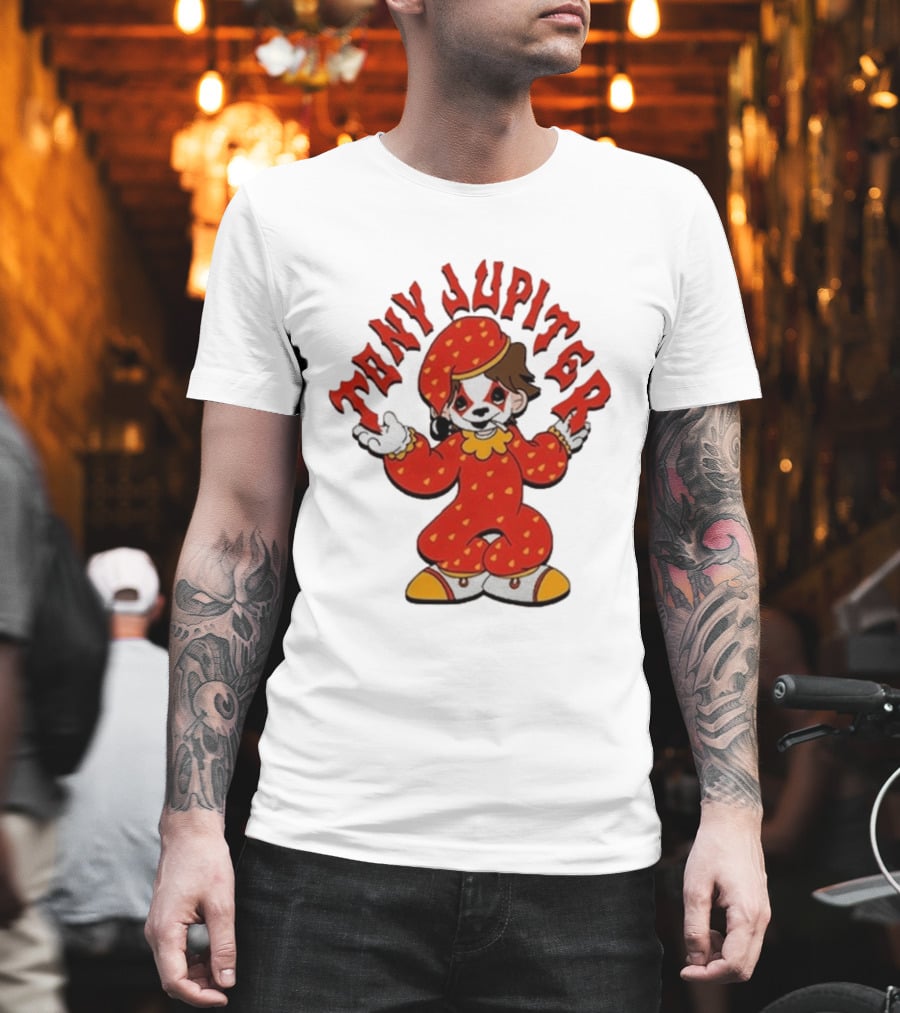 Tony Jupiter Clown Costume Red With White And Yellow T-Shirt