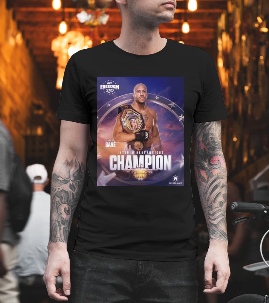 UFC Freedom 250 Ciryl Gane Interim Heavyweight Champion Crypto.com T-Shirt