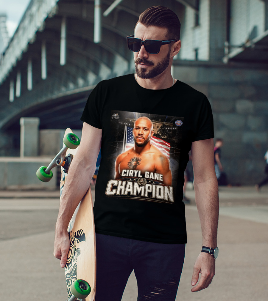 Ciryl Gane Champion UFC American Pride T-Shirt