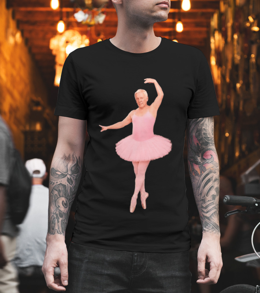 Geddy Lee Wearing Pink Ballerina Alex Lifeson Costume Iconic Image T-Shirt