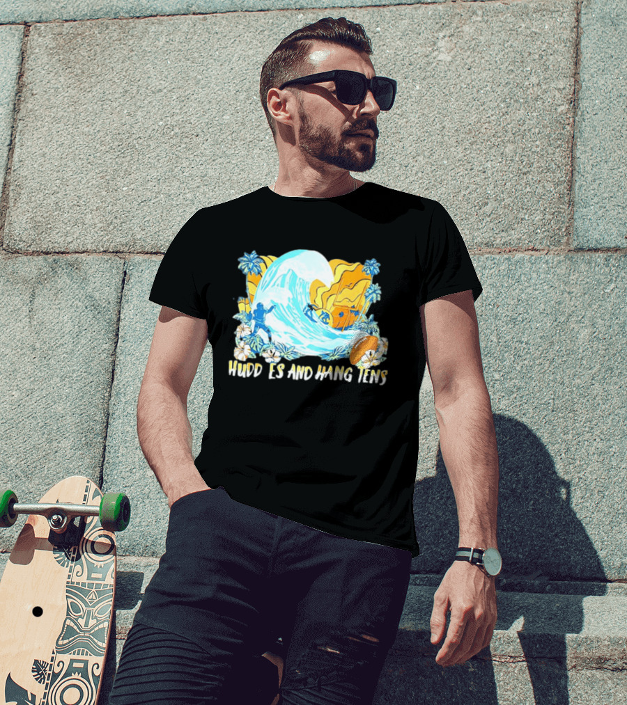 Miami Dolphins Tommy Bahama Huddle And Hang Tens Tropical Surf Football Experience T-Shirt