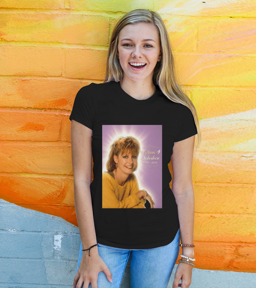 Anne Schedeen 1949 2026 Memorial Image With Angel Wings T-Shirt