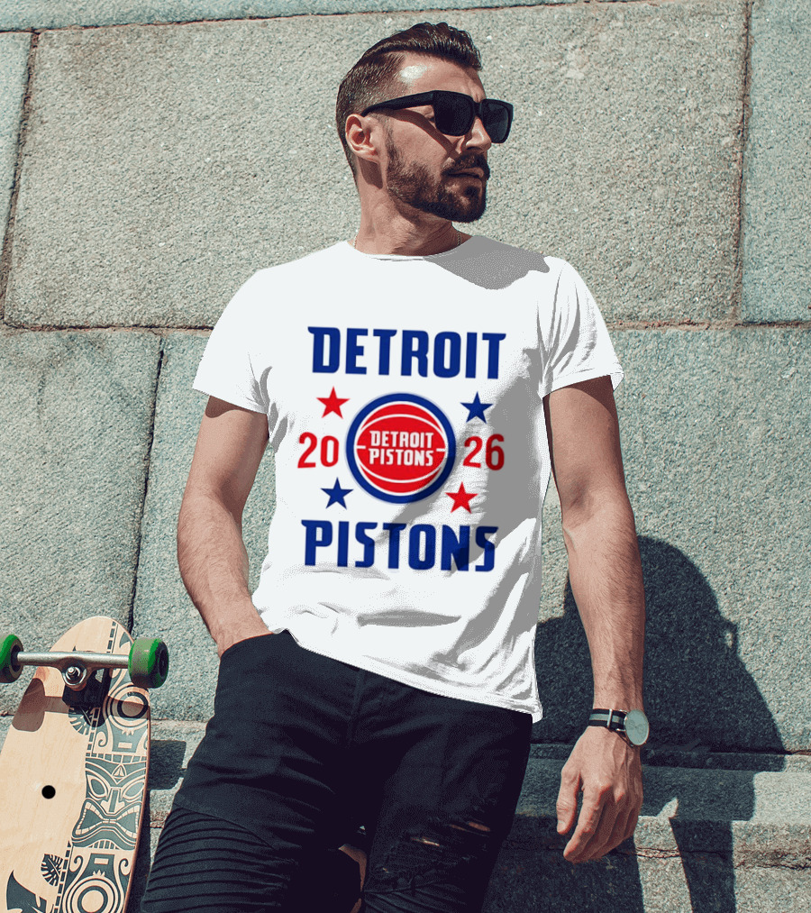 Detroit Pistons 2026 NBA Stars Team T-Shirt