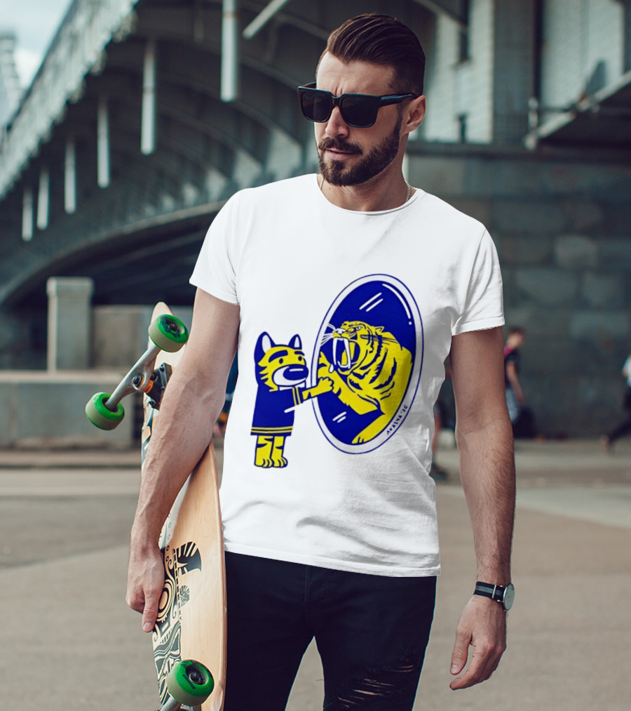 Gnash Predators Sabretooth Tiger Mirror Reflection T-Shirt