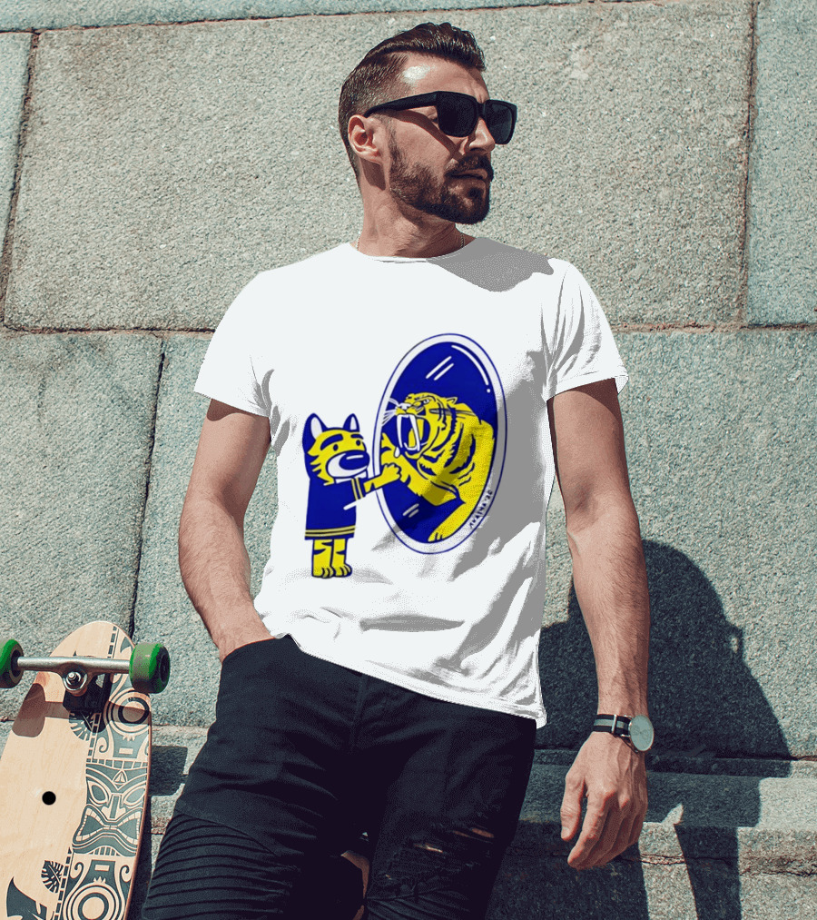 Gnash Predators Sabretooth Tiger Mirror Reflection T-Shirt