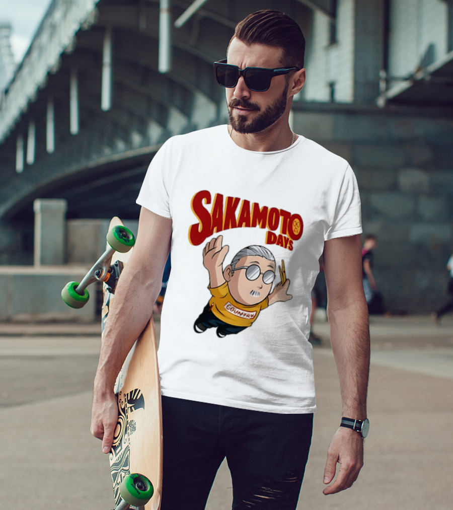 Sakamoto Days Country Super Mario Taro Sakamoto Floating T-Shirt