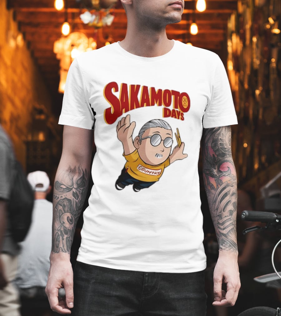 Sakamoto Days Country Super Mario Taro Sakamoto Floating T-Shirt