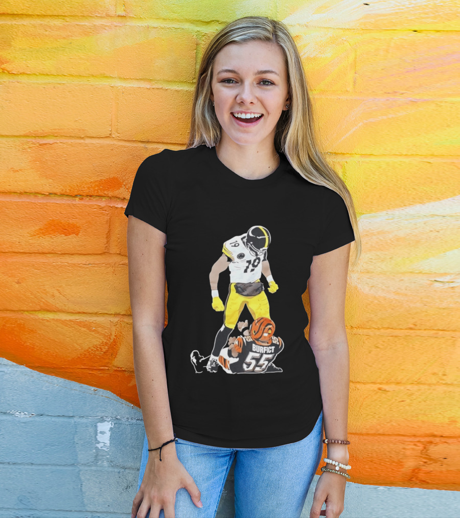 Pittsburgh Steelers JuJu Smith Schuster Over Vontaze Burfict NFL Highlight T-Shirt