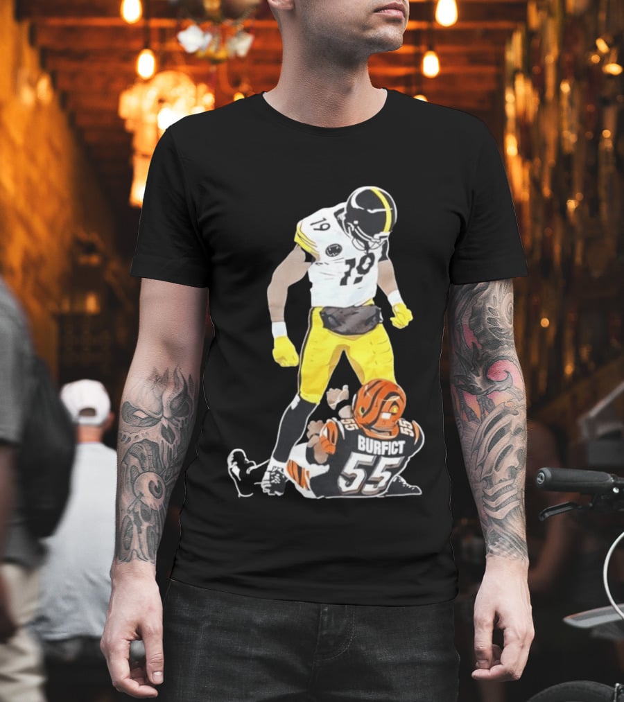 Pittsburgh Steelers JuJu Smith Schuster Over Vontaze Burfict NFL Highlight T-Shirt