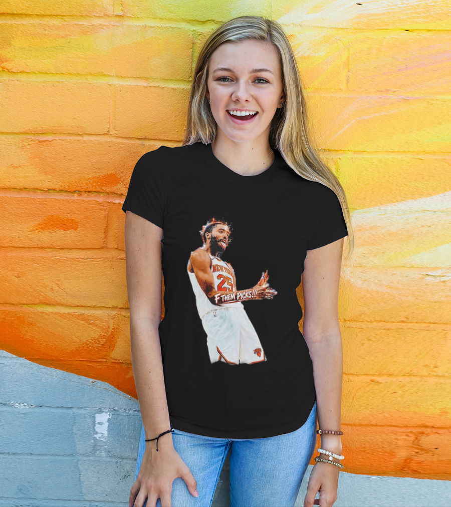 Mikal Bridges New York Knicks 25 F Them Picks T-Shirt