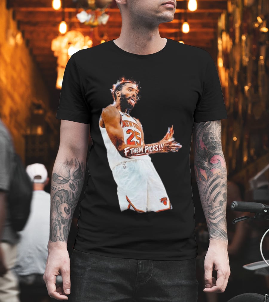 Mikal Bridges New York Knicks 25 F Them Picks T-Shirt