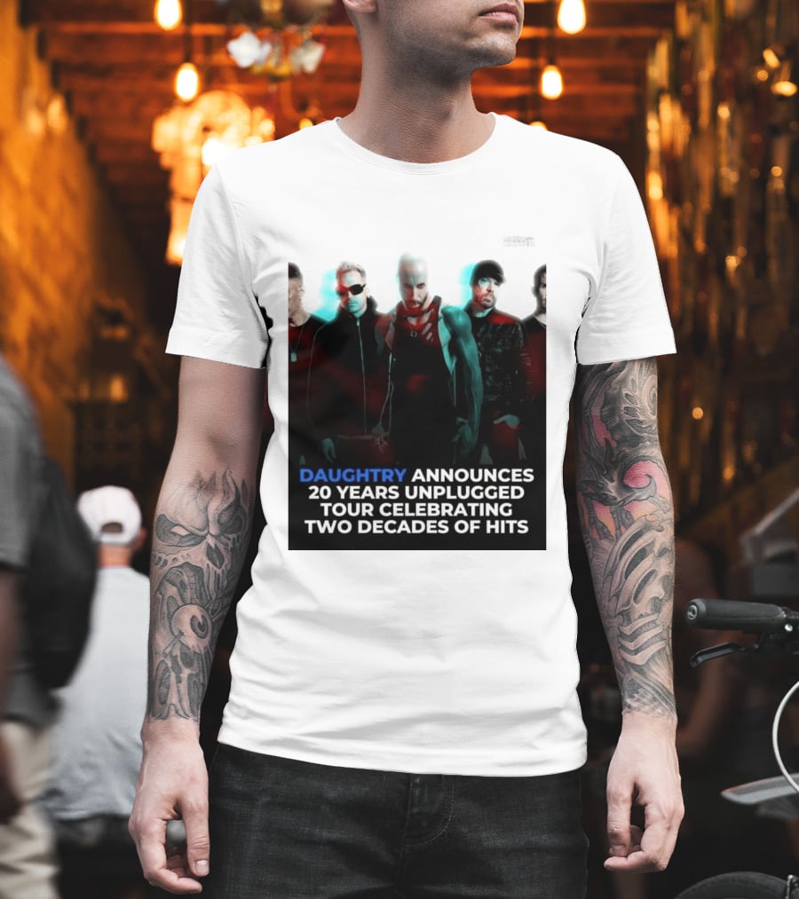 Daughtry Announces 20 Years Unplugged Tour Celebrating Two Decades Of Hits Music Mayhem T-Shirt