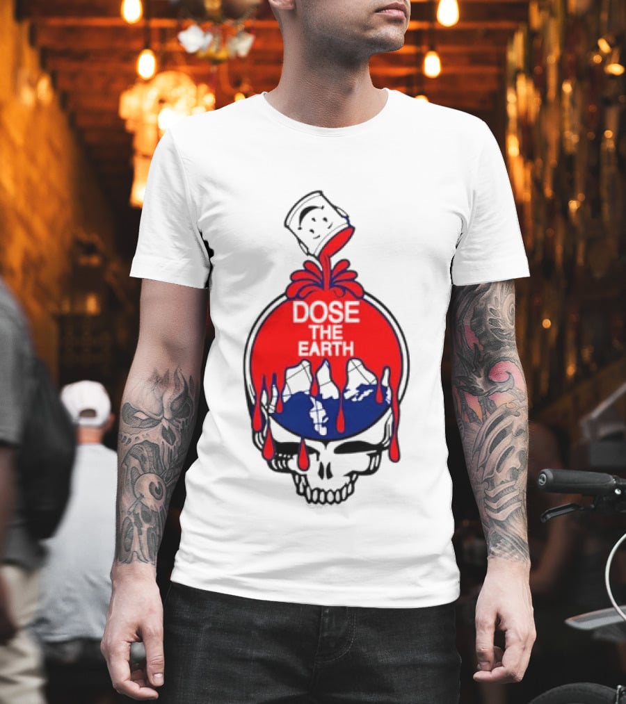 Steal Your Face Grateful Dead Dose The Earth Kool Aid Man Skull T-Shirt