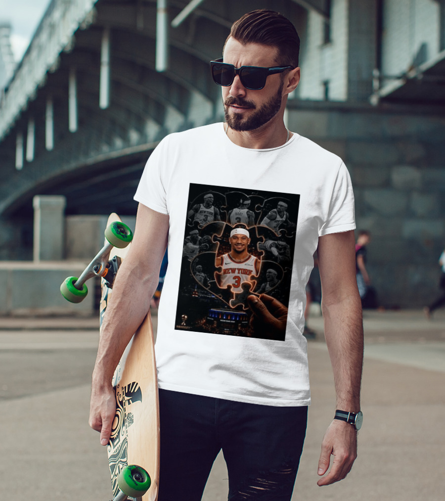 Josh Hart New York Knicks NBA Madison Square Garden Puzzle Image T-Shirt