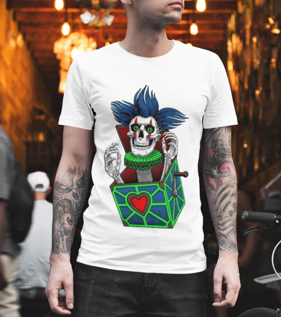 Powell Peralta Chris Hiett Skull Jack In The Box Clown Image T-Shirt