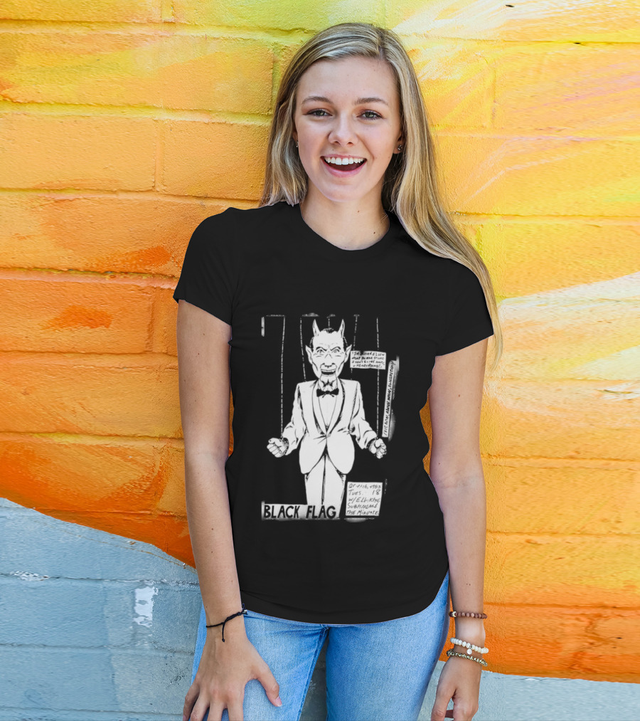 Raymond Pettibon Black Flag Devil Puppet T-Shirt