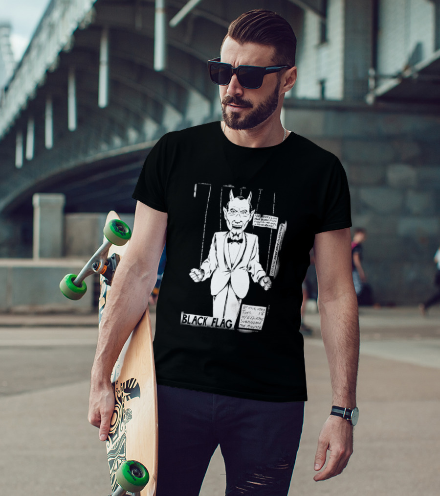 Raymond Pettibon Black Flag Devil Puppet T-Shirt