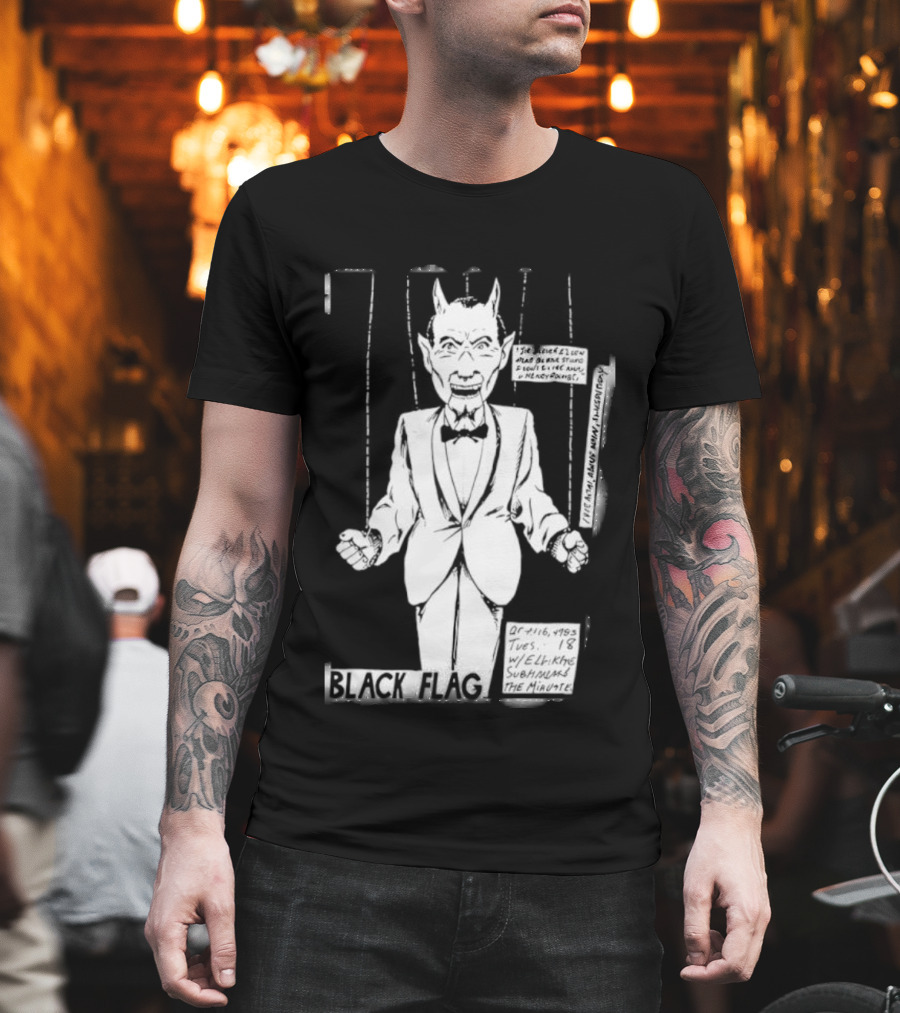 Raymond Pettibon Black Flag Devil Puppet T-Shirt