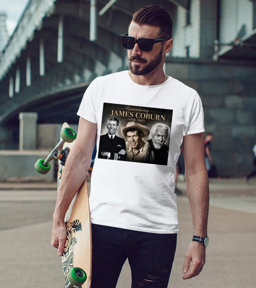 Remembering James Coburn 1928 2002 Classic Actor T-Shirt