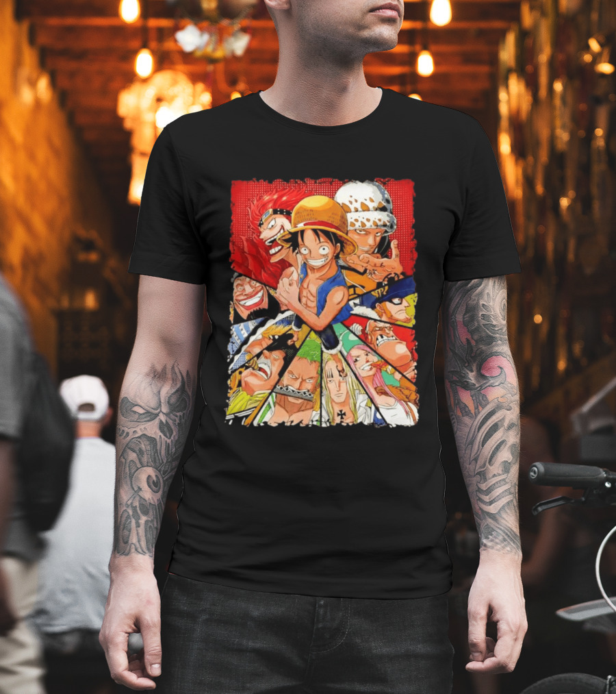 One Piece Luffy Kid Law Blackbeard Zoro Hawkins Drake Apoo Killer Bonney Ensemble T-Shirt