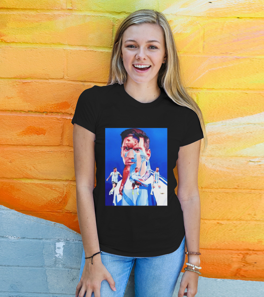 Messi Argentine Footballer Icon In Action T-Shirt