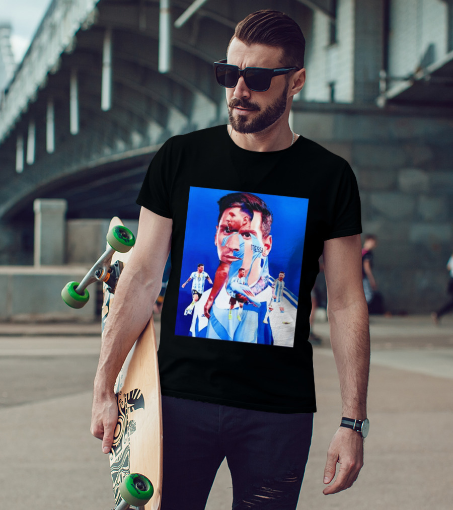 Messi Argentine Footballer Icon In Action T-Shirt