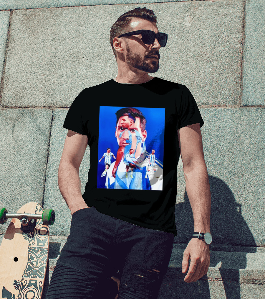 Messi Argentine Footballer Icon In Action T-Shirt