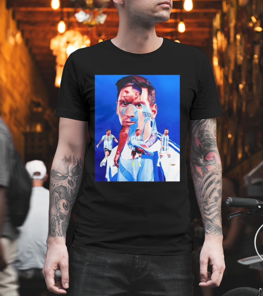 Messi Argentine Footballer Icon In Action T-Shirt