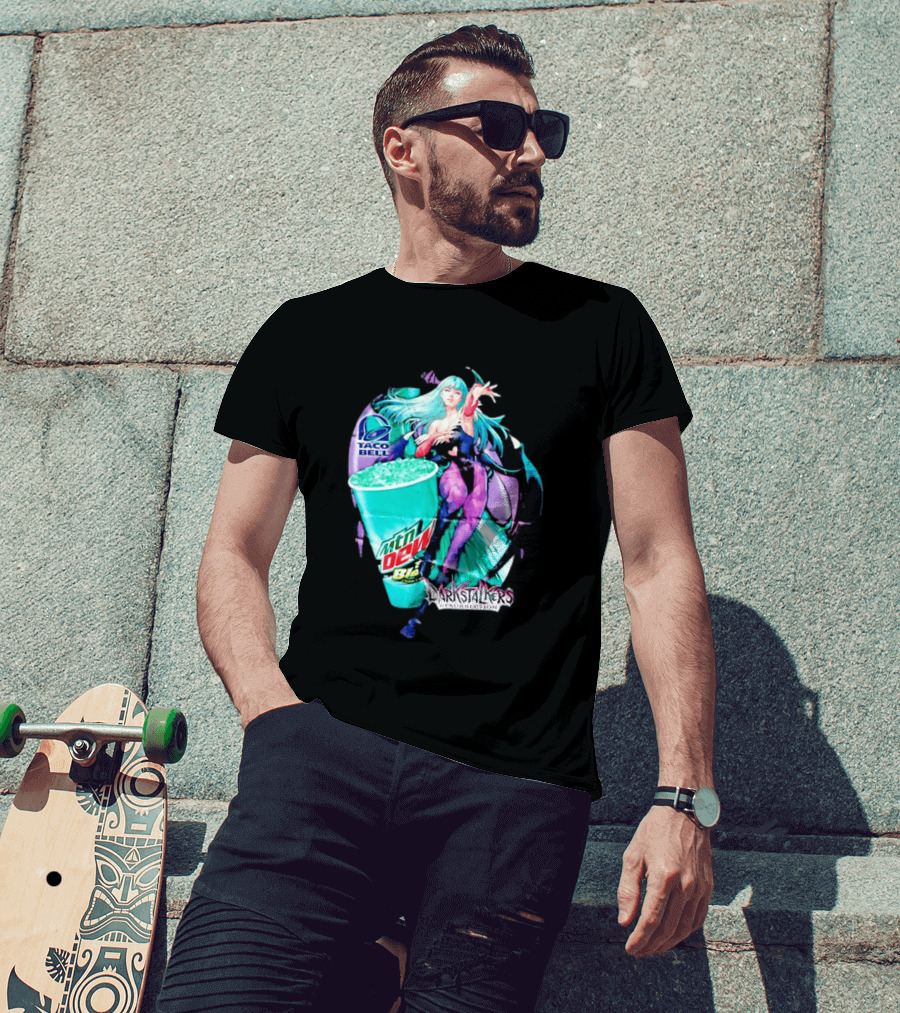Morrigan Aensland Darkstalkers Taco Bell Mountain Dew Baja Blast Resurrection T-Shirt