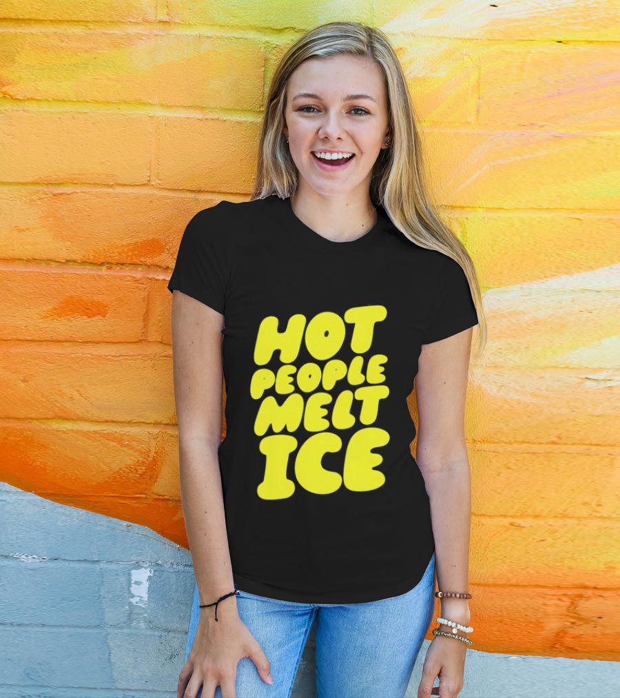 Hot People Melt Ice Bold Yellow T-Shirt