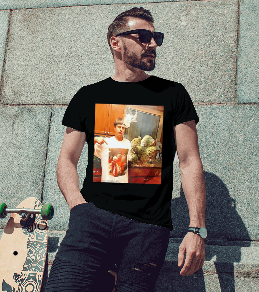 Oliver Tree Cannabis Oversized Buds And With Smoking Image T-Shirt