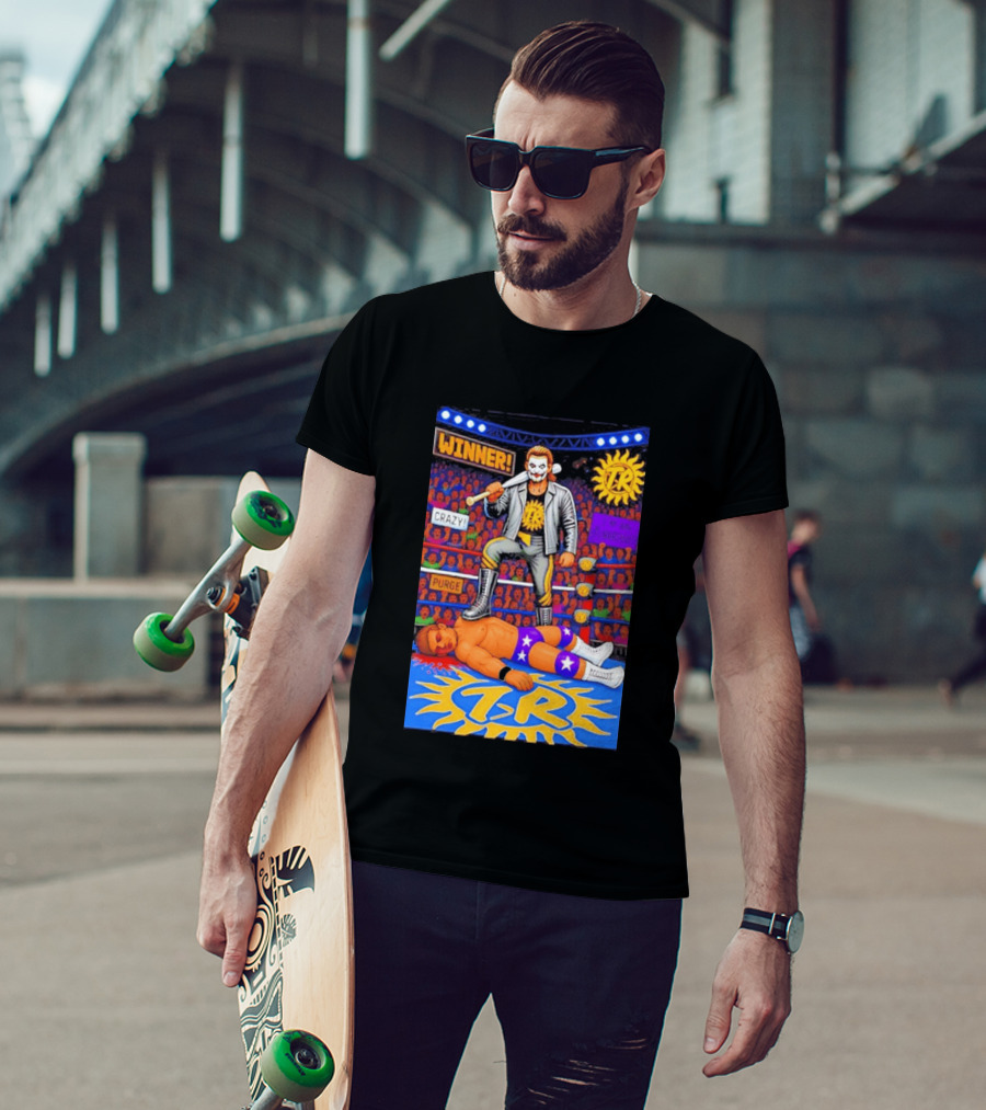 Winner Crazy Purge TR Wrestling Victory 8 Bit T-Shirt