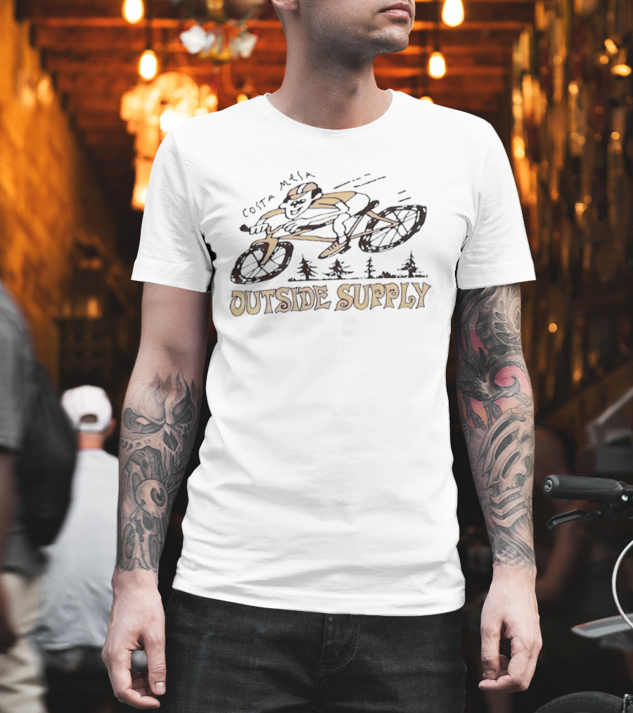 Costa Mesa Cyclist Outside Supply Mountain Bike Adventure T-Shirt