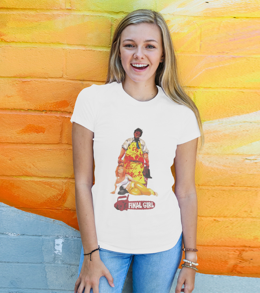Texas Chain Saw Massacre Leatherface Final Girl Horror T-Shirt