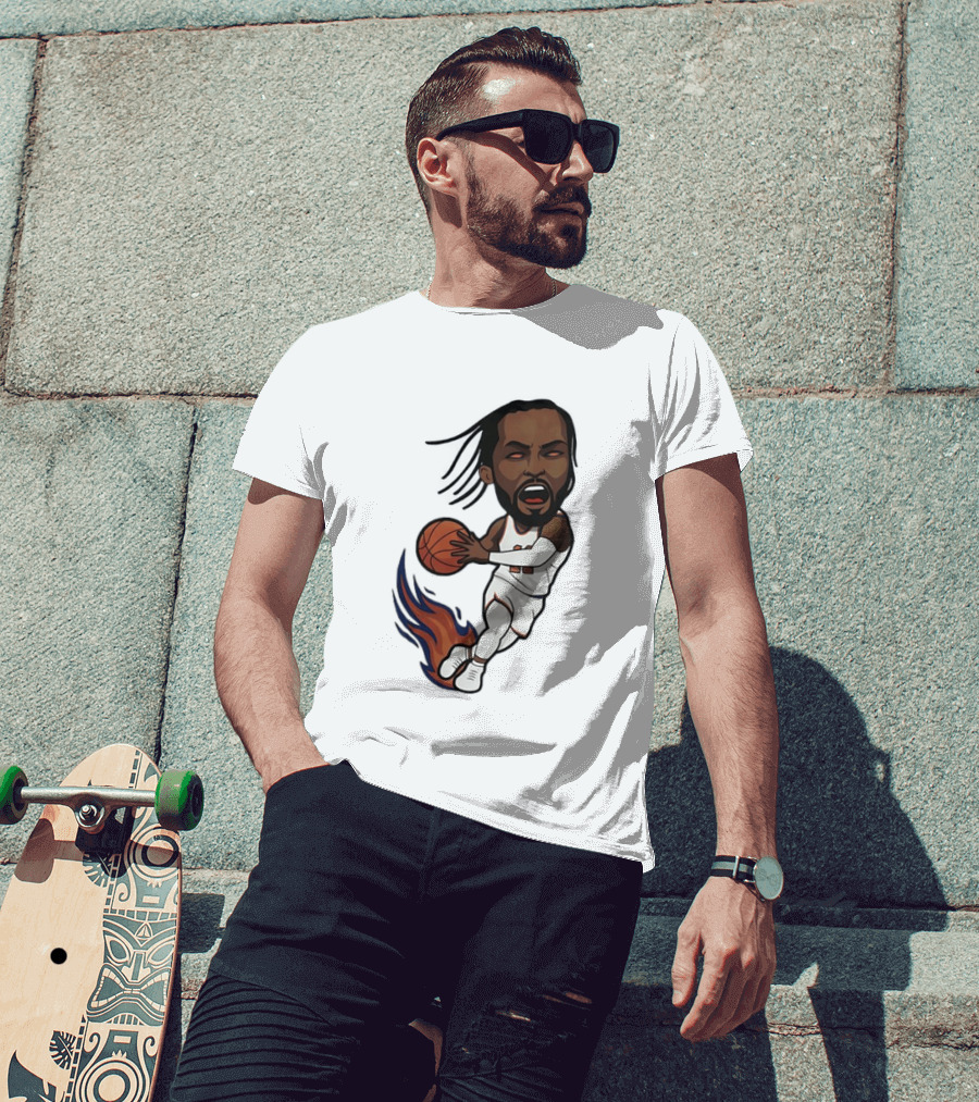 Jalen Brunson Burner New York Knicks Basketball Player Flame T-Shirt