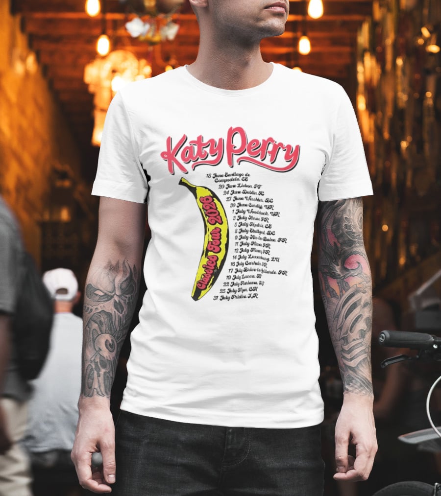 Katy Perry Classies Tour 2026 Banana Dates And Locations T-Shirt