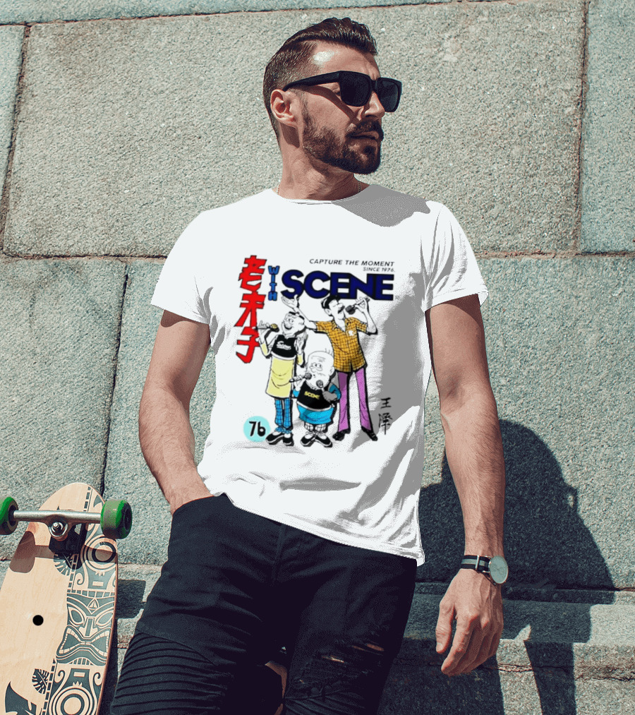 Lao Fu Zi Old Master Q With Scene Capture The Moment Since 1976 T-Shirt