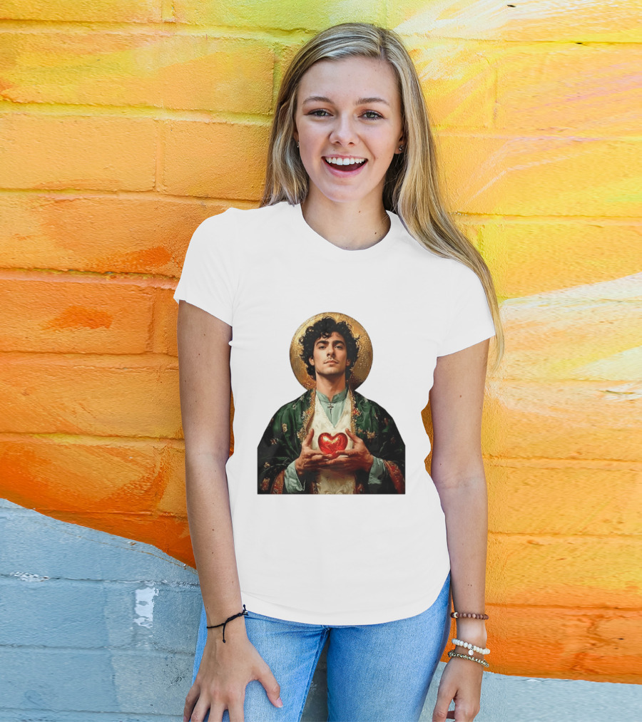 Luigi Mangione Patron Saint Holding Sacred Heart For Health Care Justice T-Shirt