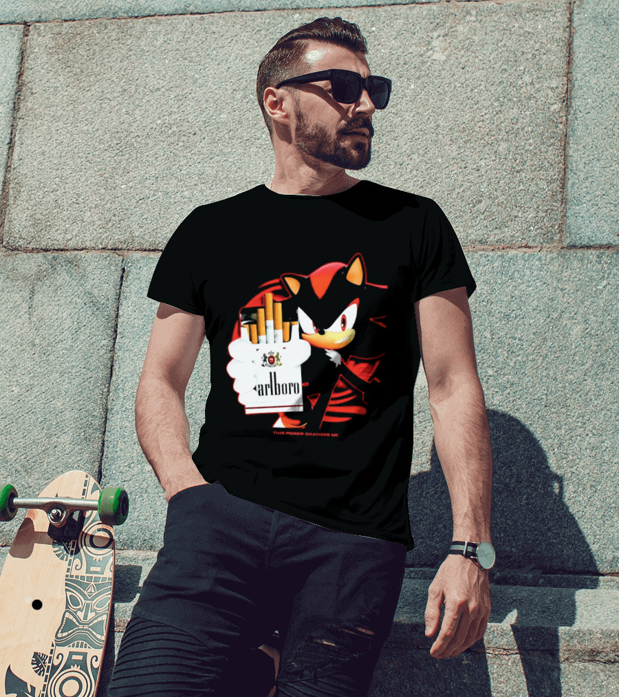 Shadow The Hedgehog Marlboro Cigarettes This Power Changes Me T-Shirt